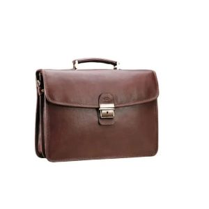 Cartable en cuir 2 soufflets