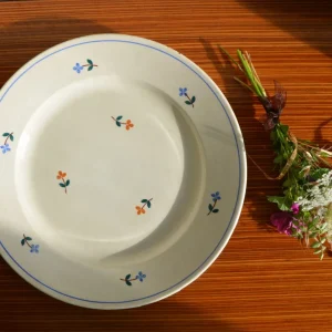 Plat de service Gien, collection Flora