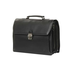 Cartable en Cuir 3 soufflets 40 cm