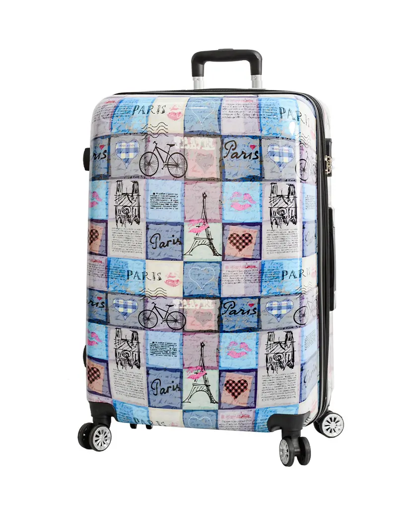 Valise rigide 75 cm extensible Paris Blue – Image 3