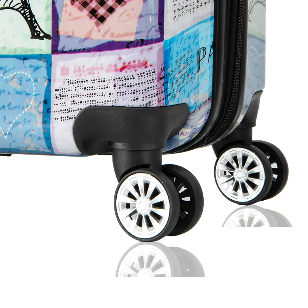 Valise rigide 75 cm extensible Paris Blue – Image 8