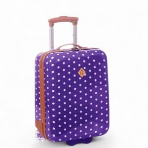 Valise cabine à pois pour fille Violet